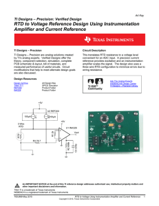 RTD to Voltage Using Instrumentation Amplifier and Current