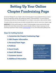 Setting Up Your Online Chapter Fundraising Page
