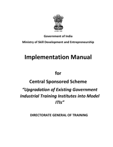 Implementation Manual - Directorate General of Training