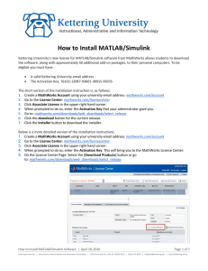 How to Install MATLAB/Simulink - My Kettering