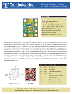 MicroAmp MB-13 Circuit Board For Hittite VCOs in LP4E Packages