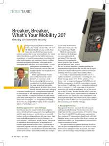 Breaker, Breaker, What`s Your Mobility 20?