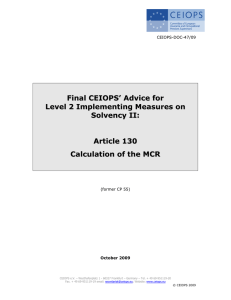 MCR Calculation - eiopa