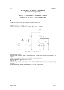 ENGN 2211 Electronic Circuits and Devices Problem Set #8 BJT CE