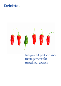 Integrated performance management for sustained growth