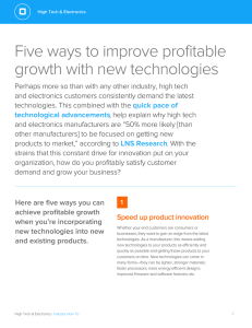 Five ways to improve profitable growth with new technologies