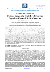 Optimal Design of a Multi-Level Modular Capacitor-Clamped Dc
