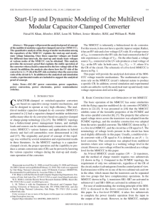 Start-Up and Dynamic Modeling of the Multilevel Modular Capacitor