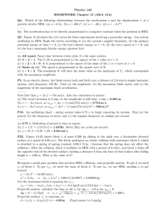 Physics 140 HOMEWORK Chapter 15 (AKA 15A)