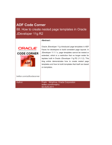 ADF Code Corner: How to create nested page templates in Oracle