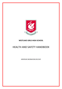 HEALTH AND SAFETY HANDBOOK - Westlake Girls High School