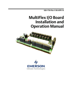 MultiFlex I/O Board Installation and Operation Manual