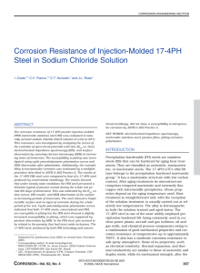 Corrosion Resistance of Injection-Molded 17-4PH Steel in