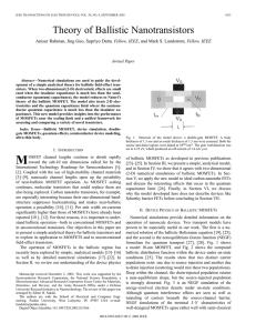 Theory of ballistic nanotransistors - Electron