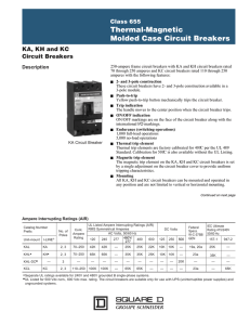 KA, KH and KC Thermal-magnetic Molded Case Circuit Breakers