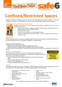 Confined/Restricted Spaces