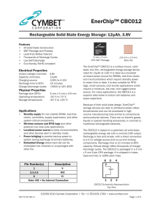 Rechargeable Solid State Energy Storage: 12μAh, 3.8V