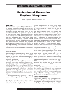 Evaluation of Excessive Daytime Sleepiness