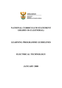 Electrical Technology - Department of Basic Education