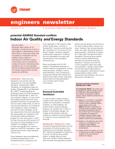 Potential ASHRAE Standard Conflicts