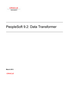 PeopleSoft 9.2: Data Transformer