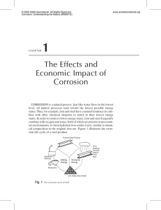 The Effects and Economic Impact of Corrosion