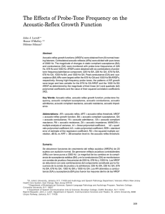 The Effects of Probe-Tone Frequency on the Acoustic