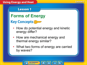 Energy Student Notes Lesson 1