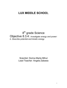 LUX MIDDLE SCHOOL 8 grade Science