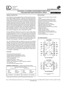 ALD110804/ALD110904 VGS(th)= +0.40V QUAD/DUAL N