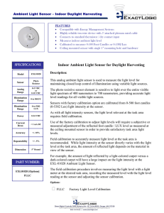 Indoor Ambient Light Sensor for Daylight Harvesting