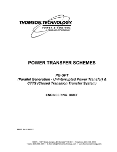 power transfer schemes - Thomson Power Systems