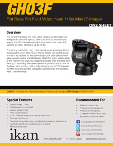 Flat Base Pro Fluid Video Head 11 lbs Max (E-Image)