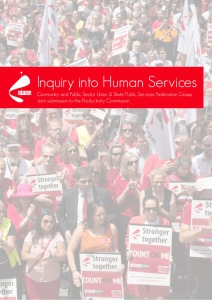 CPSU-SPSF joint submission to Productivity Commission Inquiry