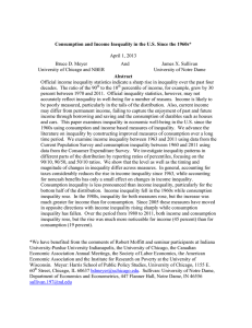 Consumption and Income Inequality in the U.S. Since the 1960s