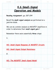 4.6 Small-Signal Operation and Models