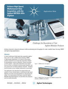 Achieve High Speed, Multichannel Data Acquisition with the Agilent