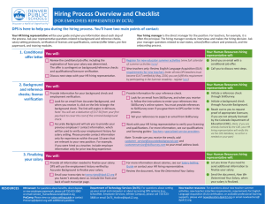 Hiring Process Overview and Checklist