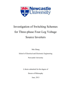Investigation of Switching Schemes for Three-phase Four