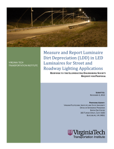 Measure and Report Luminaire Dirt Depreciation (LDD) in LED