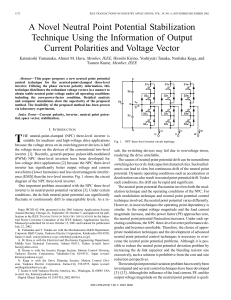 A novel neutral point potential stabilization technique using the