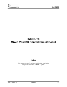 IN8.OUT8 Mixed Vital I/O Printed Circuit Board