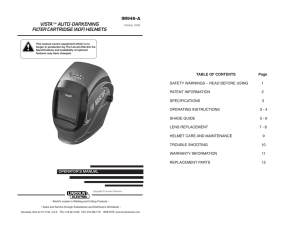 vista™ auto-darkening filter cartridge (adf) helmets