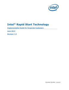 Intel Rapid Start Technology Implementation Guide for Corporate