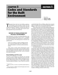 Codes and Standards for the Built Environment