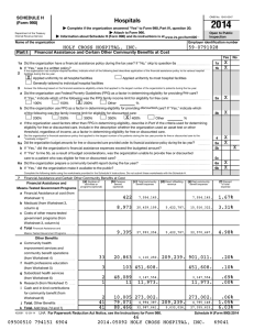 Holy Cross Hospital Schedule H