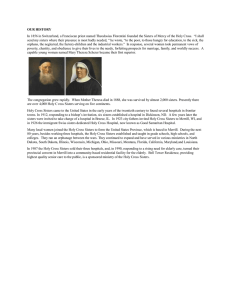 OUR HISTORY - Holy Cross Sisters