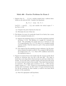 Math 466 - Practice Problems for Exam 2