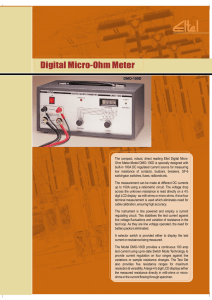 Digital Micro-Ohm Meter