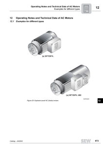 12 Operating Notes and Technical Data of AC Motors